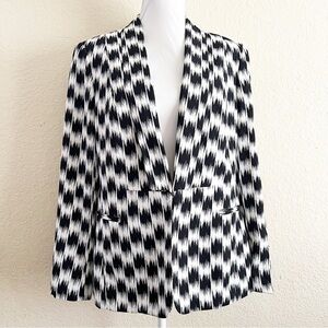 Nine West Women's Black white open blazer Size 14